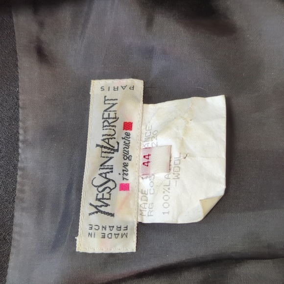 YSL black dressy wool open jacket size 44 - Picture 7 of 10